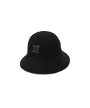 Women's Fabric Mix Bucket Hat - Black