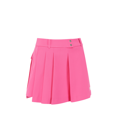 Women's Pleated Half Pants - Pink