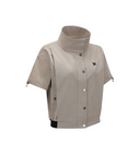 Women's Short Sleeve Hooded Anorak Set - Light Beige