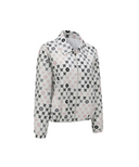Women's Allover Logo Hooded Blouson Jacket - Ivory