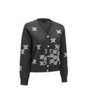 Women's Logo Knit Cardigan - Charcoal Grey