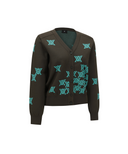 Women's Logo Knit Cardigan - Khaki