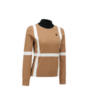 Women's Block Turtleneck Sweater - Camel