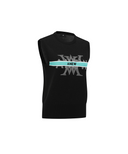 Women's Logo Round Neck Knit Vest - Black