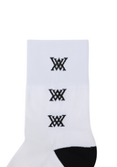 Women's Two Way Middle Socks - White