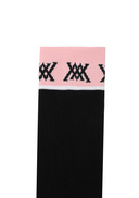 Women's Color Block Knee Socks - Black