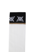 Women's Color Block Knee Socks - White