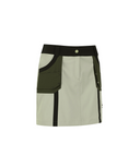 Women's Fabric Mix Cargo Skirt - Khaki Beige