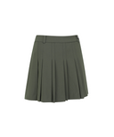 Women's Pleated Skirt - Dark Khaki