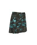 Women's Camo Pattern Pleats Skirt - Aqua Blue