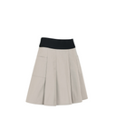 Women's Banded Flare Skirt - Light Beige