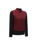 Women's Faux Layered T-Shirt - Burgundy