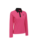 Women's Contrast Collar T-Shirt - Pink