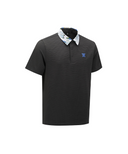 Men's Abstract Printed Polo T-Shirt - Dark Grey