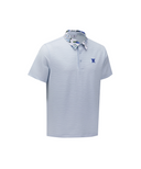 Men's Abstract Printed Polo T-Shirt - Ice Blue
