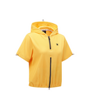 Women's Abstract Double Zip Anorak T-Shirt - Yellow