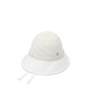 Women's Raffia Mix Bucket Hat - White