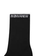Women's Basic Middle Socks - Black