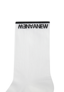 Women's Basic Middle Socks - White