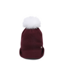 Women's Knit Pom Cap - Magenta