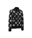 Women's Color Logo Pattern Sweater Cardigan - Black