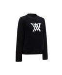 Women's Windproof Big Logo Sweater - Black