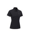Women's Solid Short Sleeve Collar T-Shirt - Black