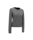 Women's Cashmere Round Sweater - Charcoal Grey