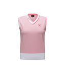 [Legacy Sale] Women's V-Neck Sweater Vest - Light Pink