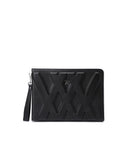 Uni Logo Intaglio Clutch - Black