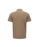 Men's Solid Short Sleeve Collar T-Shirt - Beige