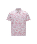 Men Camouflage Short T-Shirt - Pink