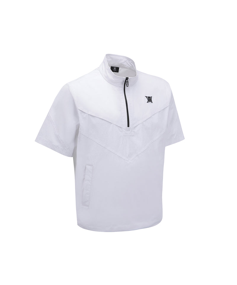 ANEW GOLF Men's SM Short Sleeve Anorak Jacket - White
