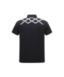 Men Ice Dots Logo Pattern Short T-Shirt - Black