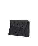 Uni Logo Intaglio Clutch - Black