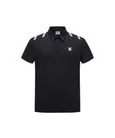 Men Ice Dots Logo Pattern Short T-Shirt - Black