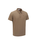 Men's Solid Short Sleeve Collar T-Shirt - Beige