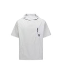 [Legacy Sale]  Men's Lip Hoodie Short T-Shirt - Beige