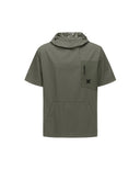 [Legacy Sale] Men Lip Hoodie Short T-Shirt - Khaki