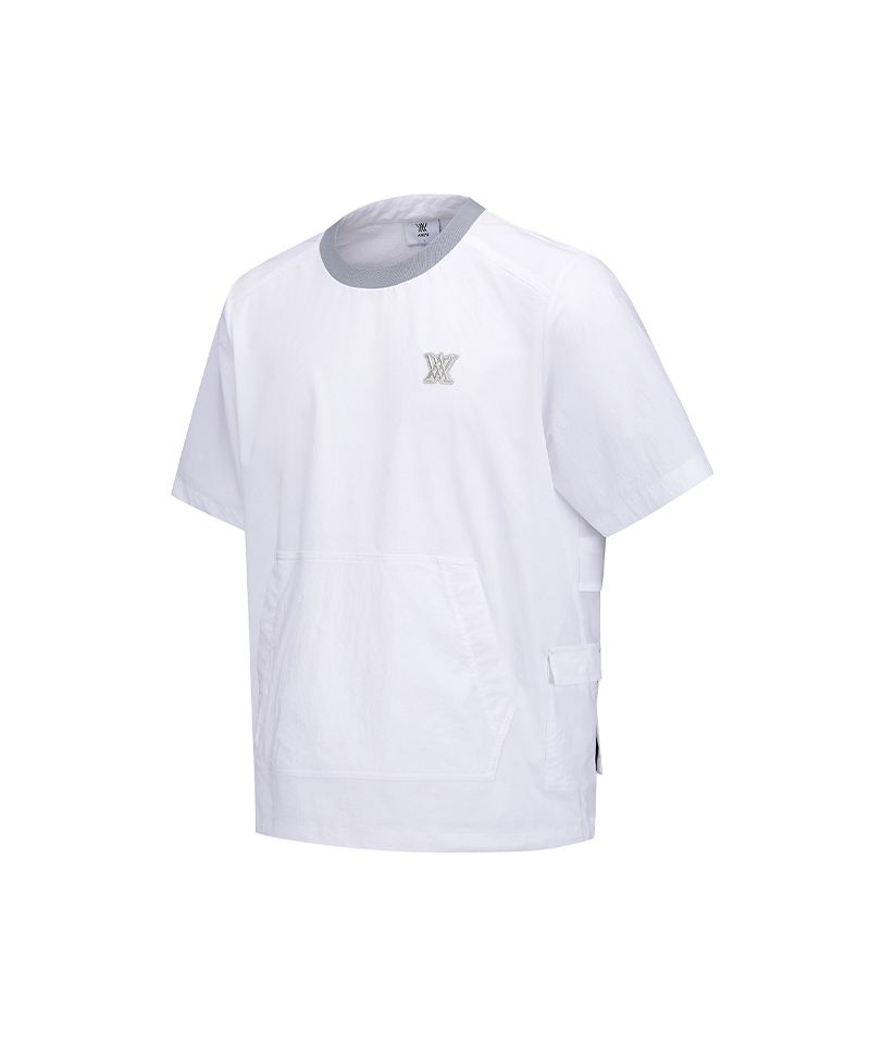 ANEW GOLF Men's SM Air Fan Short Sleeve Anorak Jacket - White