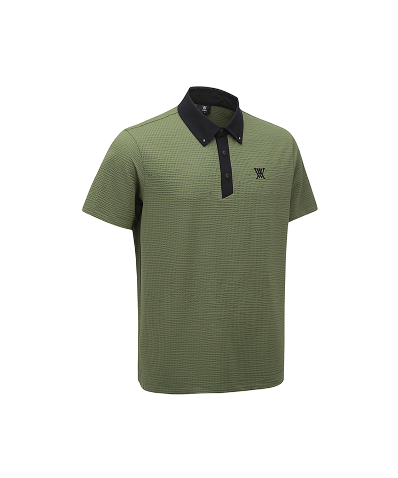 ANEW GOLF Men's SM Sleeve Pocket Short T-Shirt - Khaki