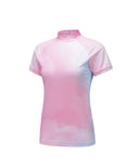 Women's Gradient DTP Mock Neck S/TS - Pink