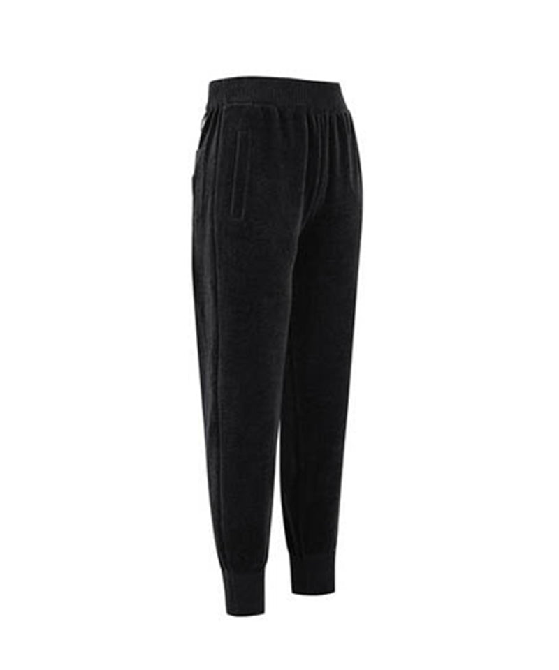 Women's Chenille Knit Jogger Pants - Black