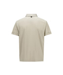 Men Wooven Patch Point Short T-Shirt - Beige