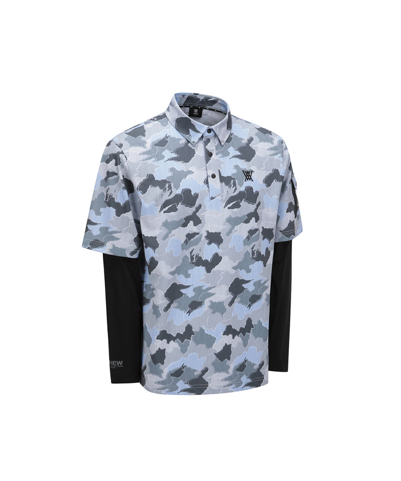 Anew Golf Men's SM Hybrid Long T-Shirt - Light Blue