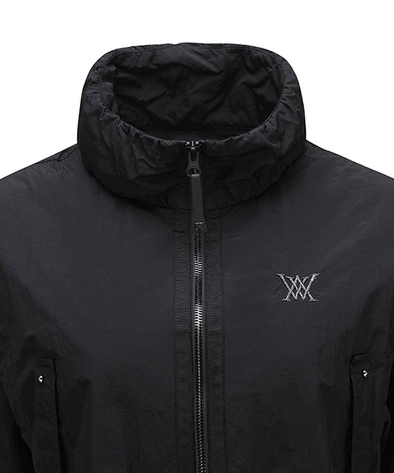 Women's Shirring Point MA-1 Jacket - Black
