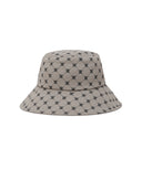 Unisex Monogram Pattern Bucket Hat - Beige