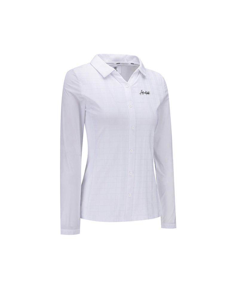 Women's V Neck Long T-Shirt - White