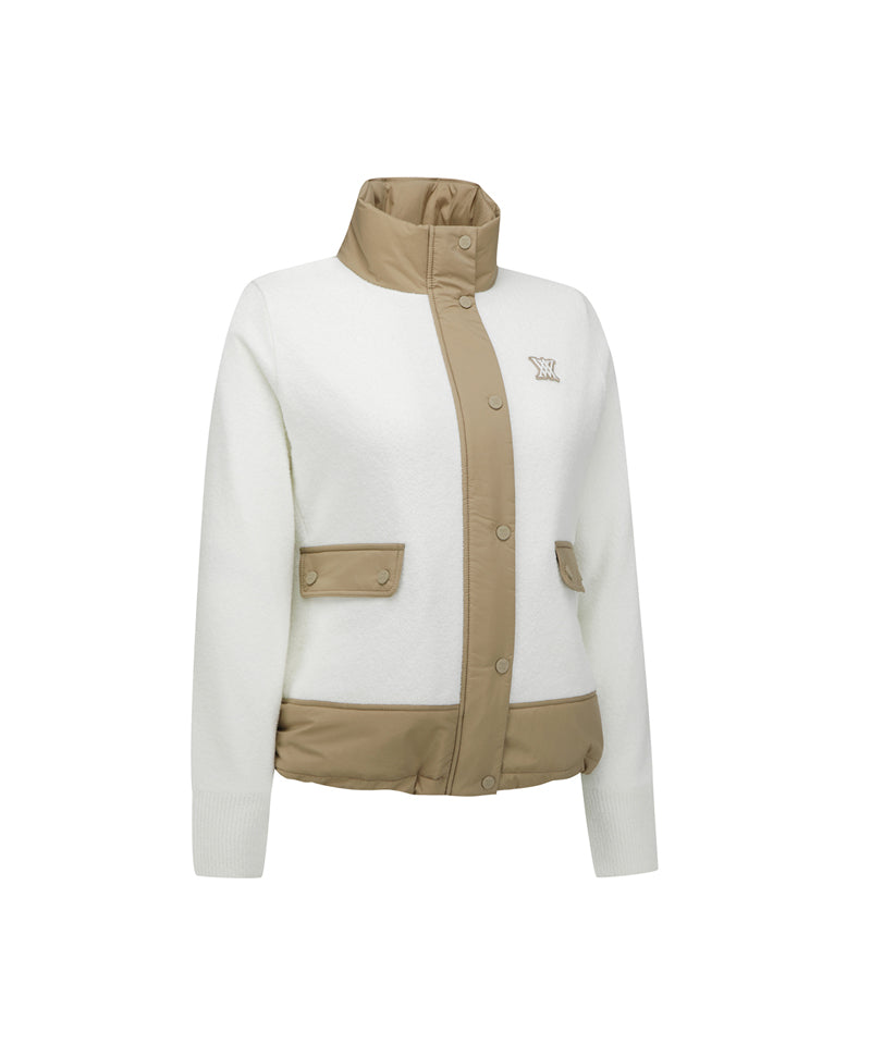 ■ANEW GOLF■ WOMEN FALL WINDBREAKER JACKET AGCFWJK01WH ANEW Golf Women's Knit Hybrid Down Jacket - Ivory – Anew