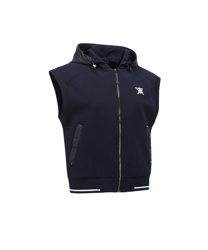 Women's Hoodie Vset Zip-Up Vest - Navy
